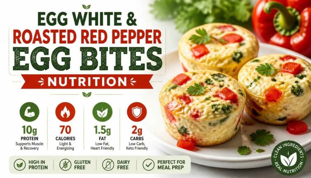 Egg White & Roasted Red Pepper Egg Bites Nutrition