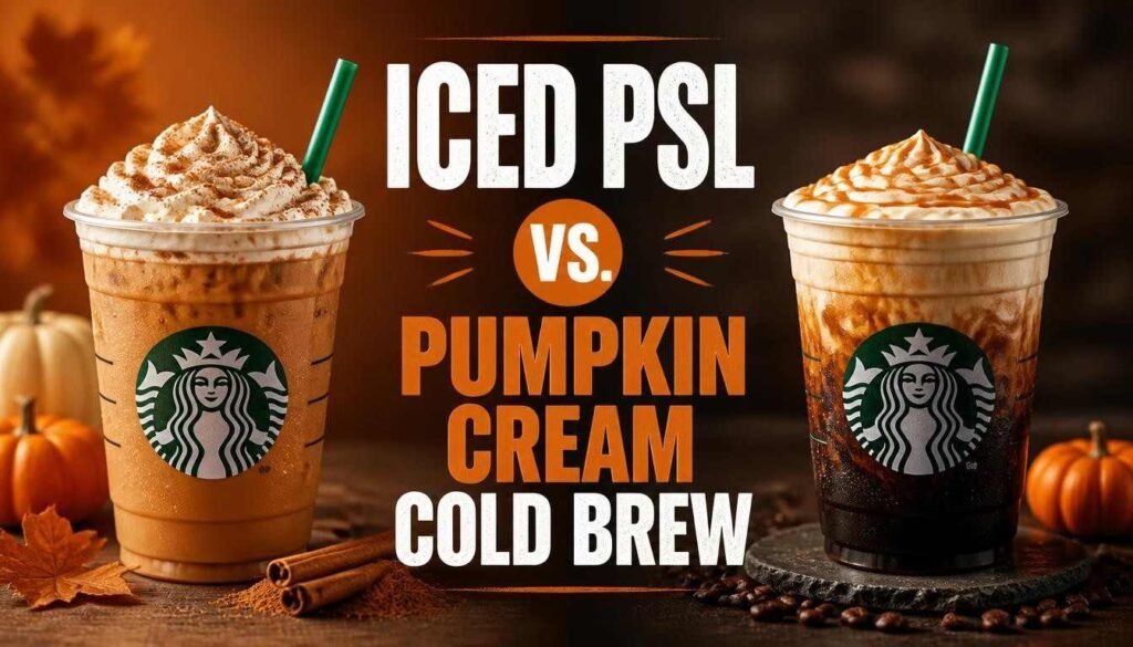 Iced PSL vs. Pumpkin Cream Cold Brew