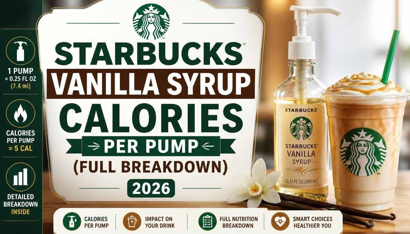 Starbucks Vanilla Syrup Calories Per Pump (Full Breakdown) 2026